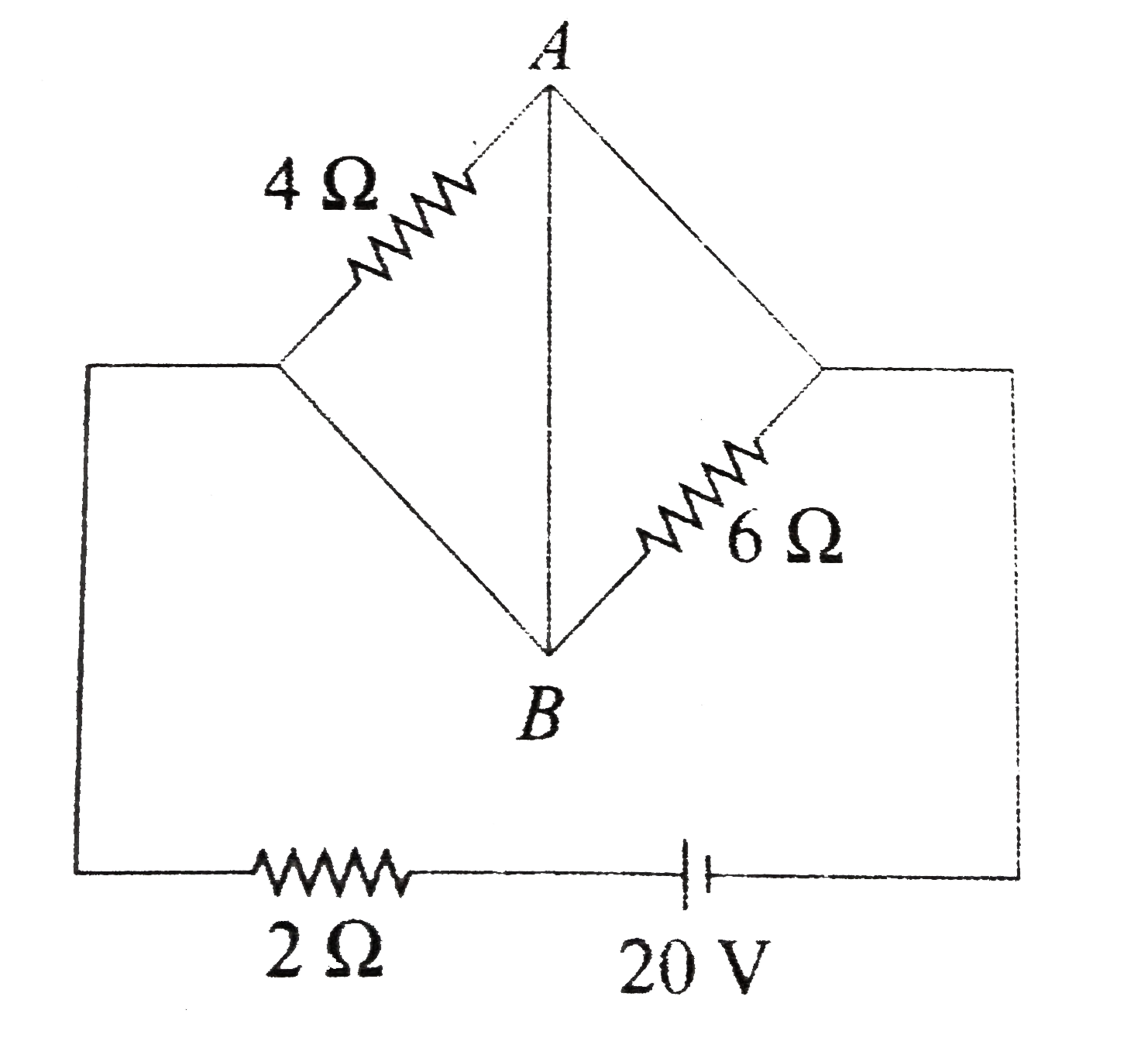 In the circuit shown in figure