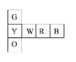 एक तितली चित्रांकित T आकार में 6 वर्गों में से किसी एक पर बैठती है तथा यादृच्छिक रूप से बगल वाले वर्ग पर आती है। तितली के वर्ग R पर रूकने की प्रायिकता होगी