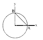 एक वस्तु एक वलय और उसके एक जिवा (chord) AB (जो कि वल्य से अलग पदार्थ का भी बना हो सकता है ) से मिलकर बना है। जो कि चित्र में दर्शाया गया है। निम्न में कौन -सा बिंदु वस्तु का द्रव्यमान केंद्र नहीं हो सकता।