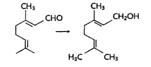 Citral can be converted into geraniol by the use of which reagent