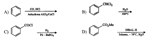 Among the following, the number of reaction(s) that produce(s) benzaldehyde is