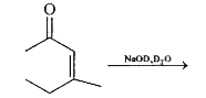 Consider the reaction given below, the maximum possible deuterium atoms found in the product of the reaction