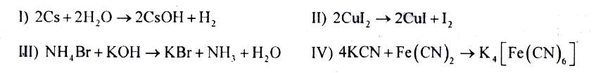 Which of the following reactions do not involve oxidation reduction?