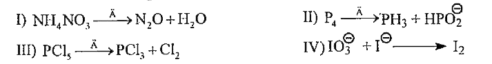 Which of the following is not a disproportionation reaction? .