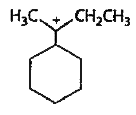 The total number of contributing structures showing hyperconjugation (involving C-H bonds) for the following carbocation is