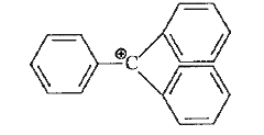 .  The structure of triphenylmethyl cation is given below. This is very stable and some of its salts can be stored for months. The cause of high stability of this cation, is