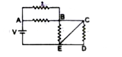 In the figure showfeach resistor is 20 Omega  and the cell has emf 10 volt with negligible internal resistance. Then rate of joule heating in the circuit is (in watts)