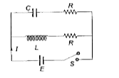 For the circuit shown in figure, the battery has no internal resistance. The switch S is closed at t=0. consider the following statements :       (i) Initially current in the circuit I=E//R   (ii) Finally after a long time current in the ciruit I=E//R   (iii) Current initially will be zero and finally (after long time) I=E//R   (iv) Current I=E//R initially and finally (after long time) will be zero   (vi) For some relation between R,L and C , current I=E//R always   Which is correct ?