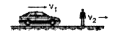 A car moving with a velocity v1 overtakes a person moving with a velocity v(2). The ratio of frequencies of sound just before and after overtaking is: