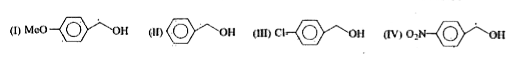 The correct decreasing order of the reaction rates of the following compounds with HBr is: