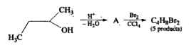 In the reaction . The number of isomers of A is: