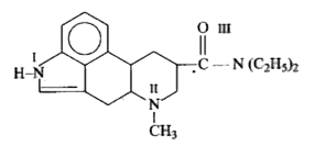 Which nitrogen in LSD (Lysergic acid diethylamide) is more basic?