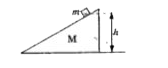 A mass m is at rest on an inclined plane structure of mass M which is further resting on a smooth horizontal plane. Now ifthe mass starts moving, the position of the centre of mass of the system will