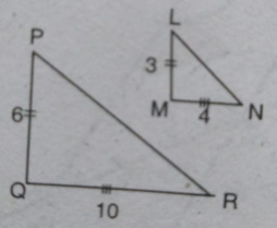 Area the triangle similar? IF so, name the criterion of similarity. Write the similarity relation in symbolic form.