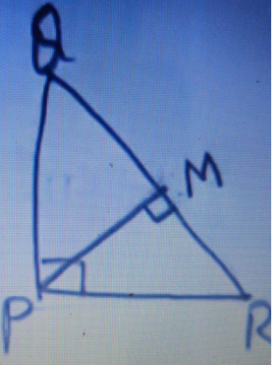 PQR is a Triangle right angled at P and M is a point on QR such that PMbotQR. Show that PM^2=QM.MR.