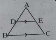 In the figure, DeltaABC,DE////BC and (AD)/(DB)=3/5, AC=5.6 then AE=……..cm.