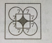 In the figure , the area of shaded region is …………. cm^(2).