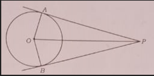 दी गई आकृति में angleAOB=130^@ तो angleAPB का मान है
