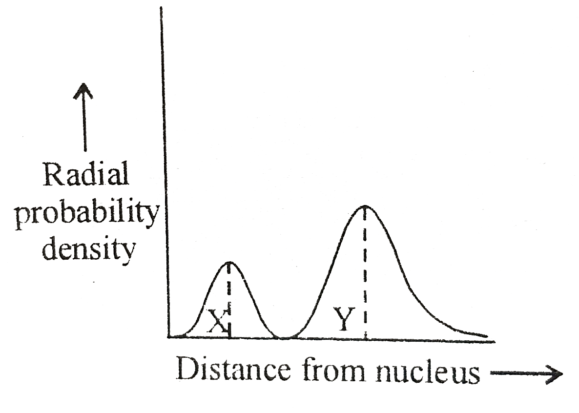 If the above radial probaility curve indicates '2s' orbital, the distance between the peak points  X& Y  is