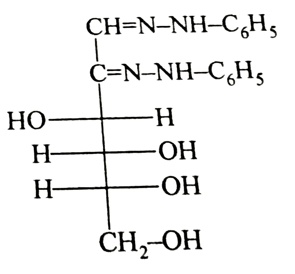 Statement-I: per molecule of Glucose consumes two molecule of Ph-NH-NH(2) during formation of osazone.   Statement-II: Structure of Glucose osazone is: