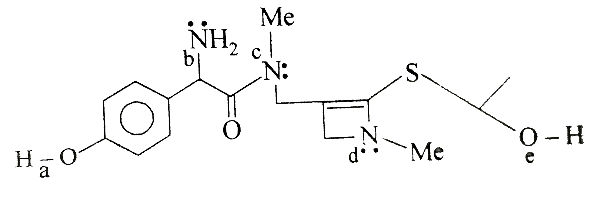 Observed the following compound and answer the following questions.   Q. Arrange the H-atom in decreasing order of their acidic strength.