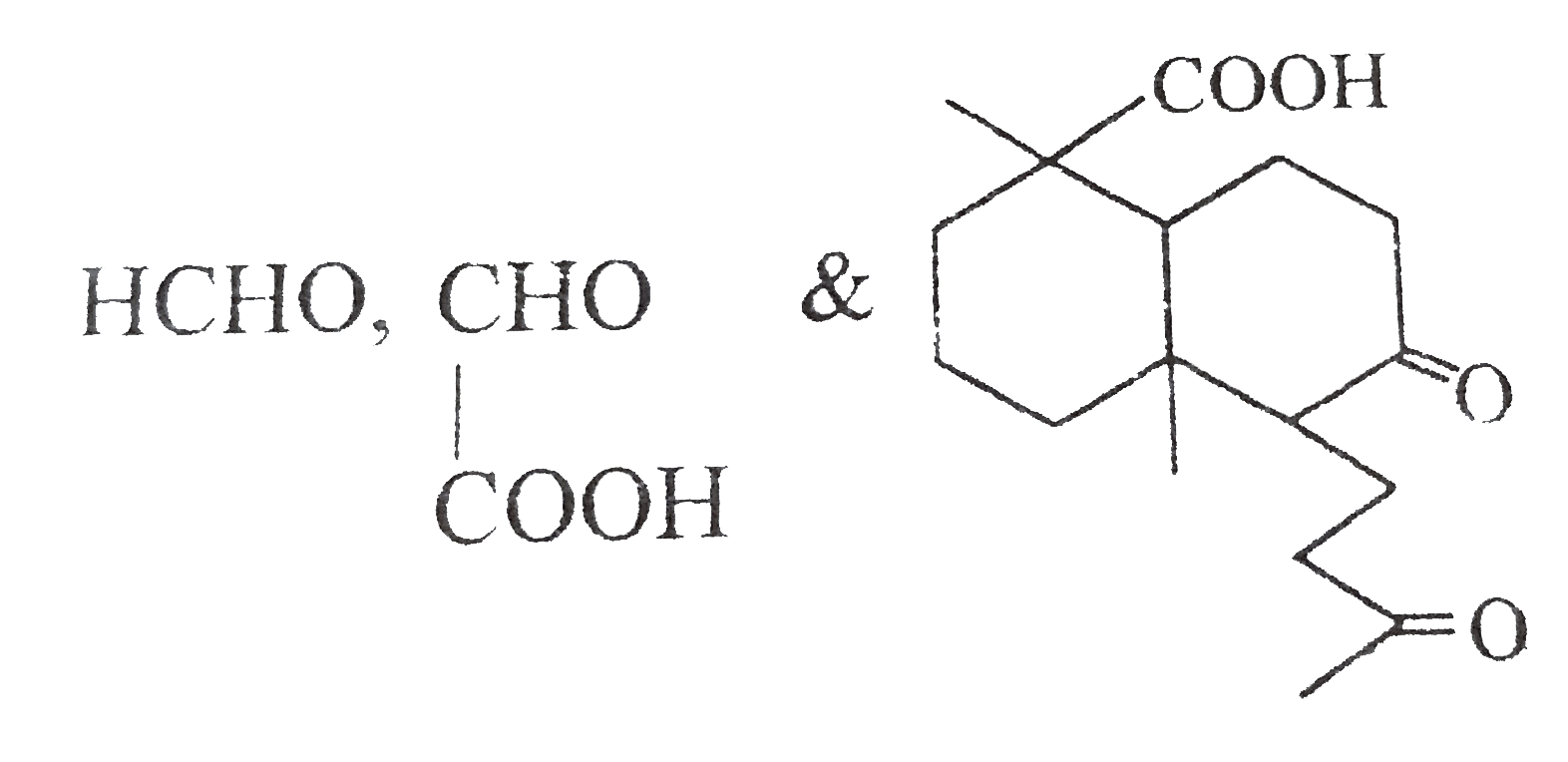 Ozonolysis of a compound Agathene dicarboxylic acid gives following compounds:   On complete reduction by Na-EtOH. Agathene dicarboxylic acid give hydrocarbon C(20)H(38) which have 5 chiral carbon it.   Q. Structure of product formed when agathene dicarboxylic acid is heated with soda lime is:
