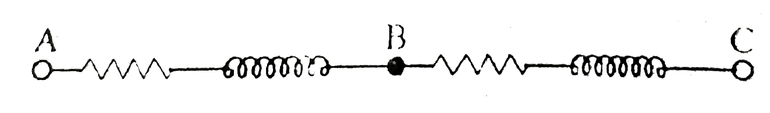 If an AC voltage 100 V is applied between points A and B, then current of 1 A and phase difference between current and voltage will be Deltaphi=37^(@) . IF the same voltage is applied between points B and C, then current of 5 A and Deltaphi =53^(@) What will be the impedance (in Omega) in the chain, if the same voltage is applied between points A and C? Round off to nearest integer.