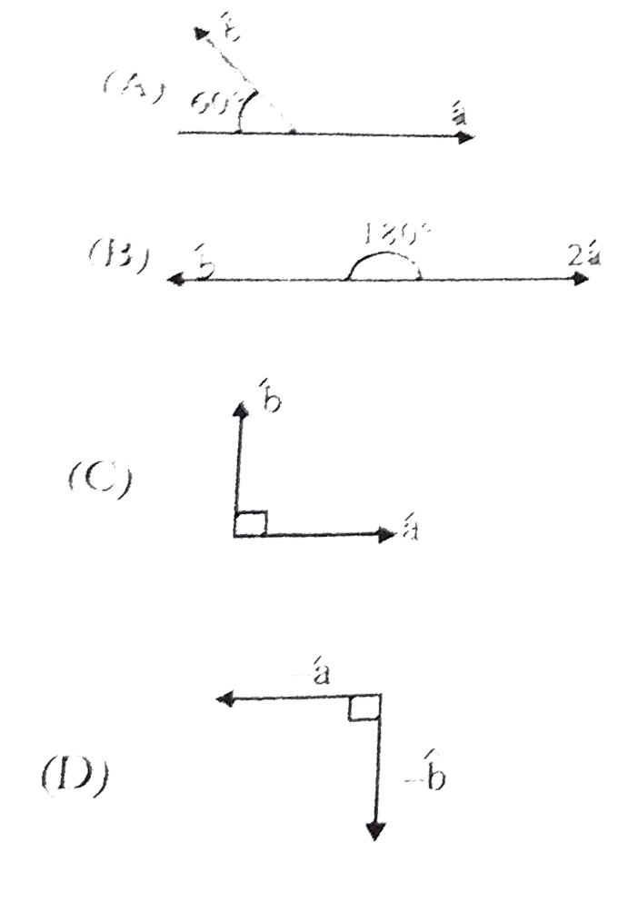 A set of 2 vectors is given in each option of column I. Match column I and II .