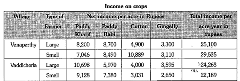 Which crop is most profitable for a small farmer in Vaddicherla ?