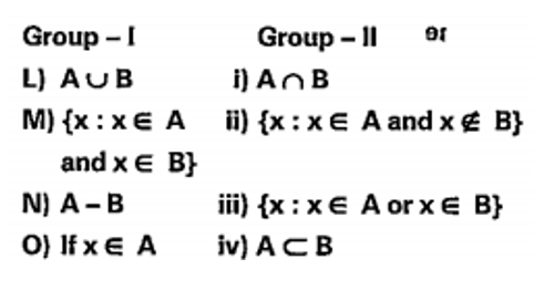 Match the following