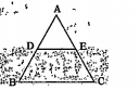 In the adjacent figure DE||BC and (AD)/(DB) = 3/5.   If AC = 4.8cm,  find AE.