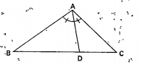 In the figure, angle BAD = angle CAD, AB = 3.4 cm, BD = 4 cm, BC = 10 cm, then AC =
