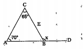 In the figure, x=……………