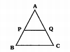 In the below given figure P and Q are points on the sides AB and AC respectively of triangle ABC such that AQ = 3cm, QC= 5cm and PQ ||BC. Find the ratio of areas  traingle APQ and triangle ABC.