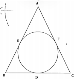 The incircle of a triangle ABC touches the sides AB, BC and CA at the points F, D and E resepectively. Prove that AF + BD + CE + DC + EA = 1/2 (Perimeter of triangle ABC)