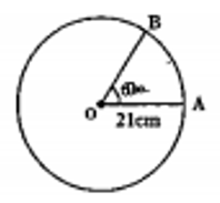 The length of the arc A xx B in the adjacent figure is