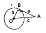 In the figure the relation among a, b and c is…………