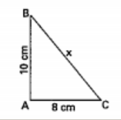 In the below figure x =………….cm.
