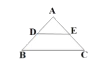 In the figure, if  DE || BC, AD = 3cm, BD = 4cm and BC= 14 cm, then DE equals