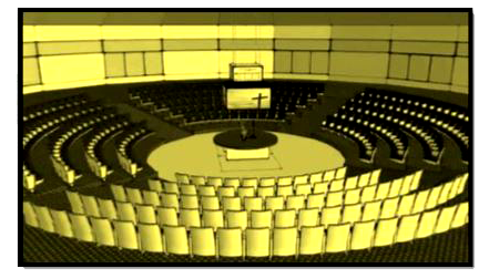 The school auditorium was to be constructed to accommodate at least 1500 people. The chairs are to be placed in concentric circular arrangement in such a way that each succeeding circular row has 10 seats more than the previous one.     If there were 17 rows in the auditorium, how many seats will be there in the middle row?