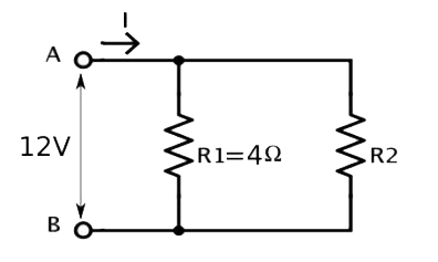 A student has two resistors- 2Omega and 3Omega She has to put one of them in place of R2 as shown in the circuit. The current that she needs in the entire circuit is exactly 9A. Show by calculation which of the two resistors she should choose.