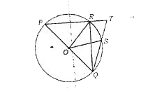 In the figure given above, PQ is a diameter of the circle whose centre is at O. If angleROS=44^(@), then what is the value of angleRTS ?