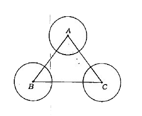 In the figure given above, what is the sum of the angles formed around A, B, C except the angles of the triangle ABC ?