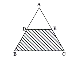 In the equilateral triangle ABC given below, AD = DB and AE = EC. If I is the length of a side of the triangle, then what is the area of the shaded region ?
