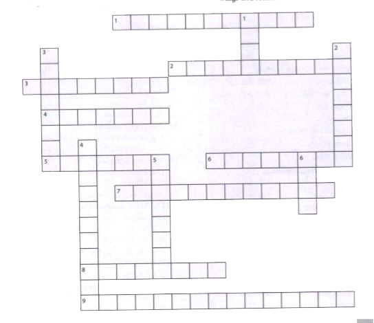 Complete the crossword puzzle using the clues given:    Across    1. Also known as being cold blooded    2. Subclass of Mammalia which represents pouched mammals    3. Vertebrate that lives both on land and in water    4. Class of vertebrates that includes jawless fish-like lamprey and hagfish   5. A kind of egg which usually has a hard shell that protects the embryo from drying out    6. This name is derived from the structure notochord    7. Class of vertebrates that includes the fishes having skeleton consisting of bone   8. Milk-secreting glands of mammals   9. Class of vertebrates that includes fishes that have skeleton consisting of cartilage rather than bone    Down    1. Class of cold blooded vertebrate that lays eggs and has scales or plates on its skin    2. A vertebrate is an animal that has a      3. Class of warm-blooded animals with presence of diaphragm    4. Also known as being warm-blooded    5. Subclass of Mammalia which includes placental mammals   6. Vertebrate class that includes animals that have wings and feathers