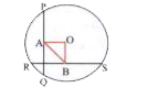 In the figure, O is the center, PQ = RS, and A and B are the midpoints of PQ and RS, respectively. Which one is true?