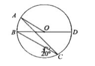 In the figure , O is the centre and  angle ACB = 20^(@) angle AOD  is equal to