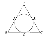 In figure , the sides AB, BC and CA of triangle ABC, touch a circle at P,Q and R, respectively . If PA = 4 cm , BP = 3 cm and AC = 11 cm , then length of BC is