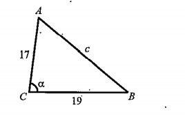 Consider the triangle pictured as shown. If 0 lt alpha lt pi / 2 then the number of integral values of c is