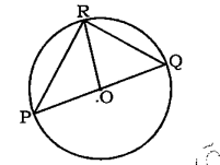 In the given figure, O is the centre of the circle and angle QOR= 50^@, then what is the value of angle RPQ (in degrees)?  
दी गई आकृति में, O एक वृत्त का केन्द्र है तथा
 angle QOR= 50^@ है, तो angle RPQ  का मान (डिग्री में) क्या है?